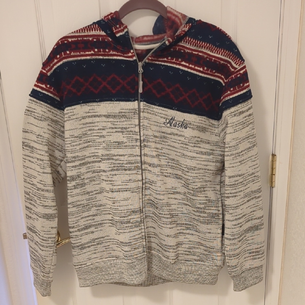 Alaska Patterned Zip-Up Hoodie Mens Size XL